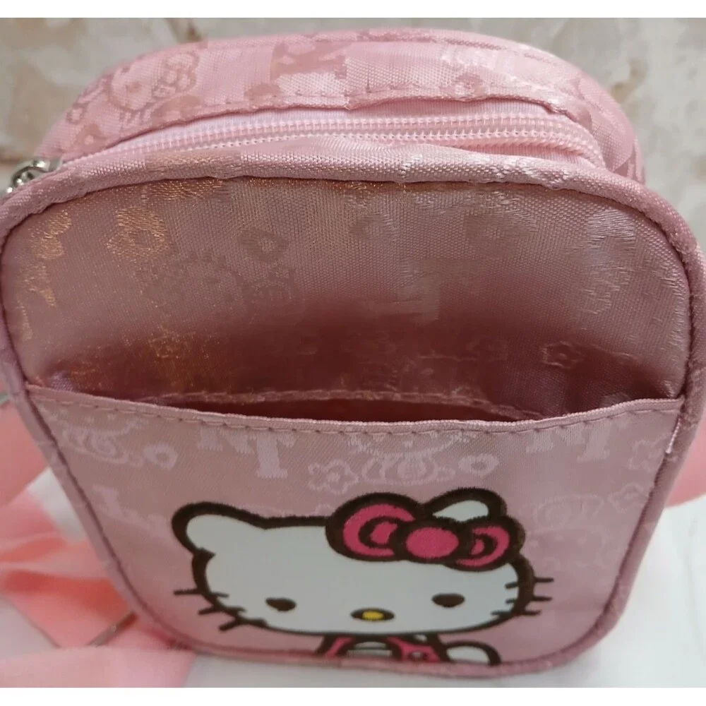 Hello Kitty Mini Shoulder Bag for Girls: Stylish Canvas Crossbody Purse